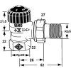 Termostatický ventil rohový nikel ET 3/8"