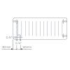 Panelový radiátor KORAD 33VK 500 x 2900, Ventil Kompakt, 3335292013