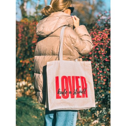NOVINKA! Taška s potiskem "Kafe a štrúdl LOVER!"