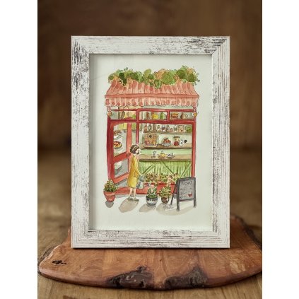 28. Obrázek ručně malovaný s rámečkem