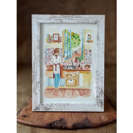 31. Obrázek ručně malovaný s rámečkem