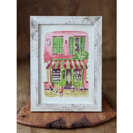 33. Obrázek ručně malovaný s rámečkem