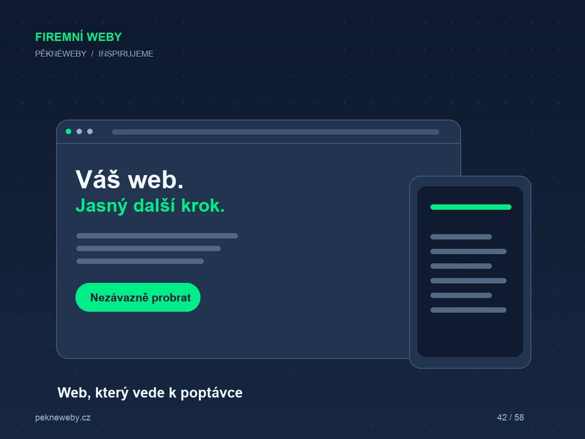 Firemní web, který pomáhá získávat vhodné poptávky