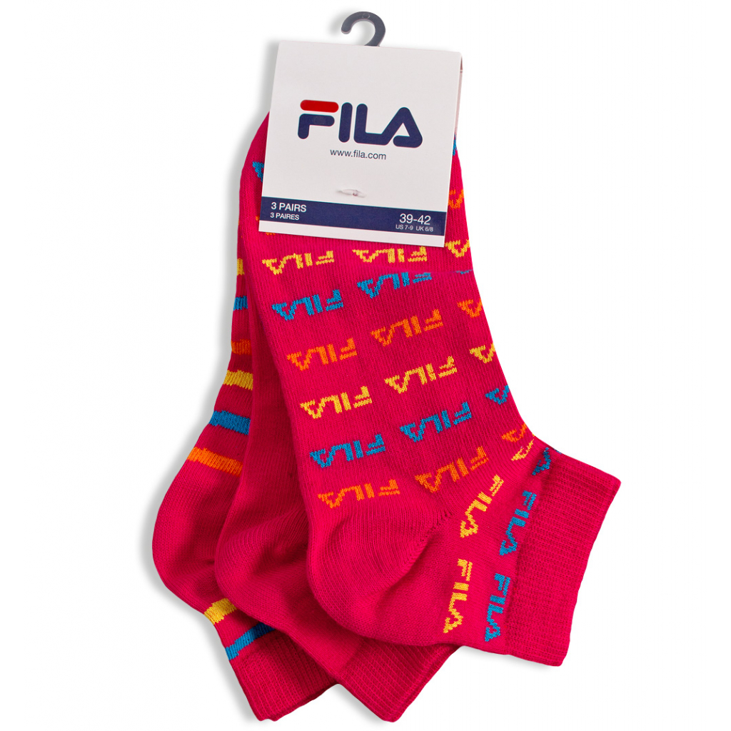 Dámske ponožky FILA 3 páry ružové