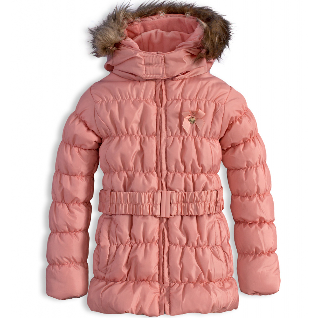 Dievčenská zimná bunda KNOT SO BAD HEART ružová