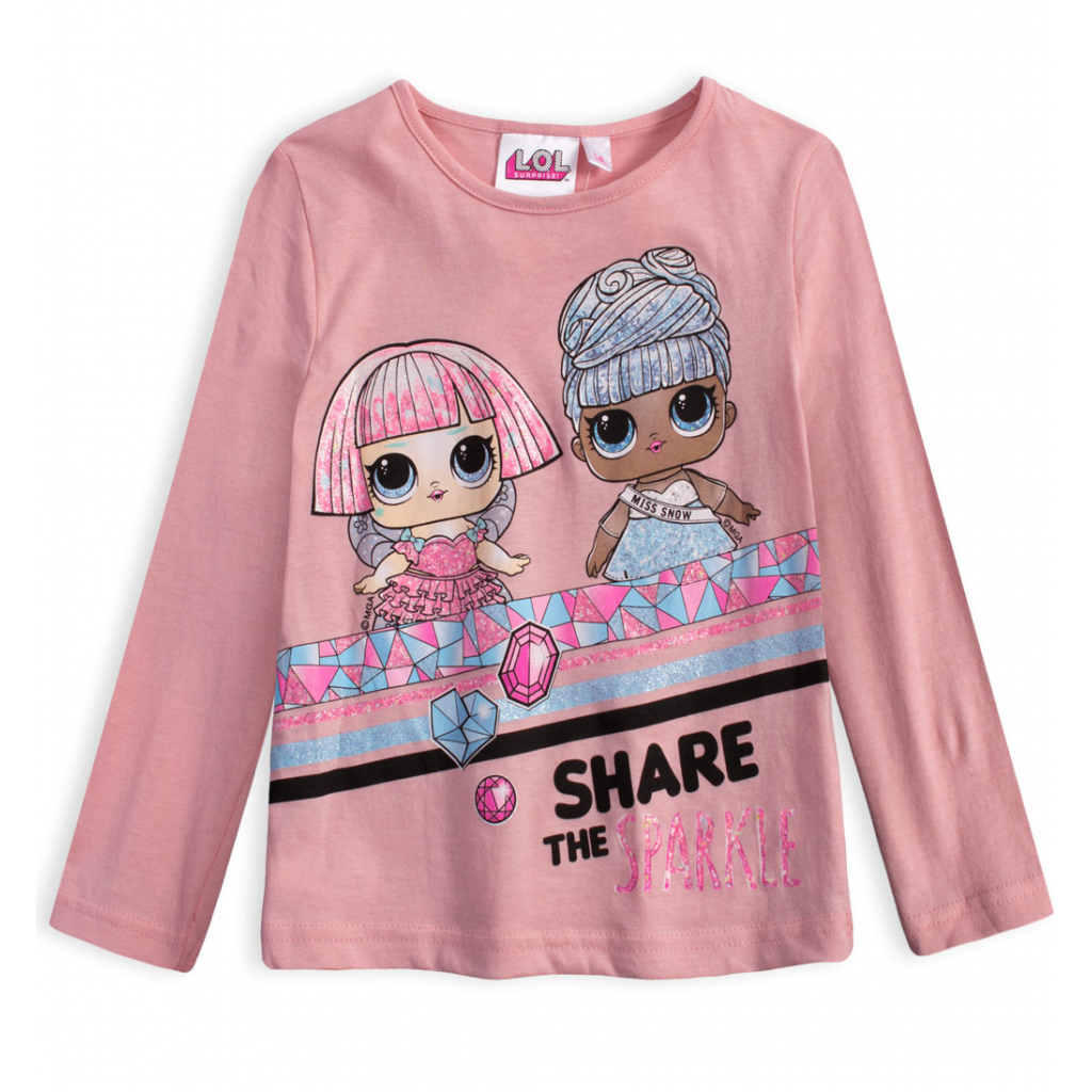 Dievčenské tričko L.O.L SURPRISE SPARKLE svetlo ružové