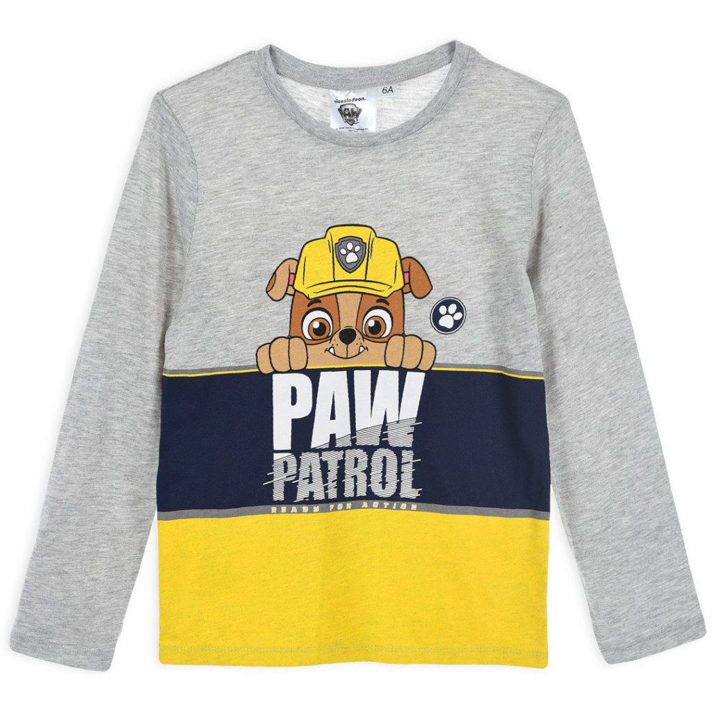 Chlapčenské tričko PAW PATROL ACTION šedé