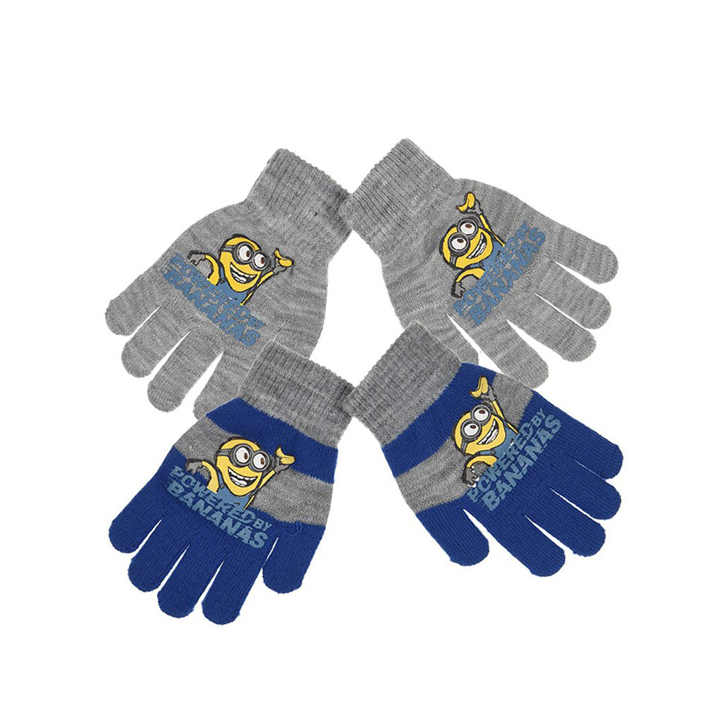 Chlapčenské rukavice MIMONI šedé a modré - PELEA.SK