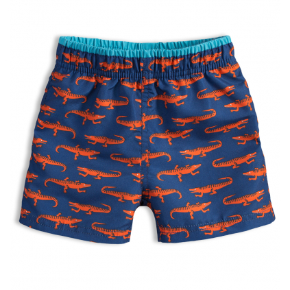 Chlapčenské plavky KNOT SO BAD KROKODÍLE oranžová potlač