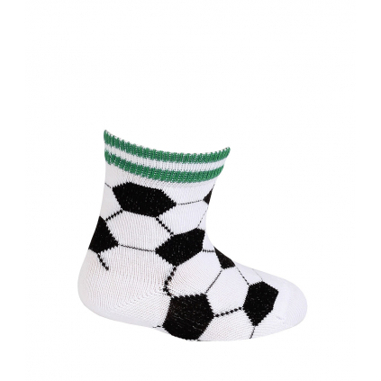Dojčenské vzorované ponožky WOLA FUTBALOVÉ LOPTY biele