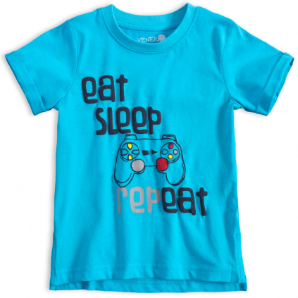 Chlapčenské tričko VENERE EAT and SLEEP modré