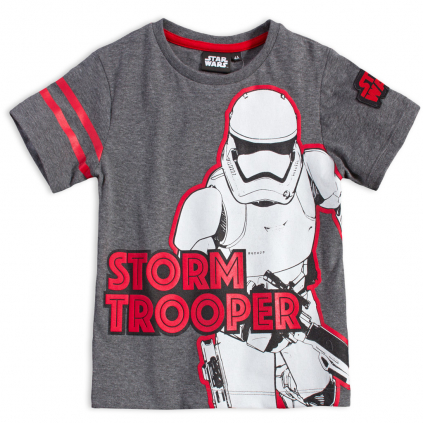 Chlapčenské tričko DISNEY STAR WARS STORM TROOPER šedé