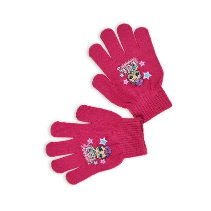 Dievčenské rukavice L.O.L SURPRISE tmavo ružové