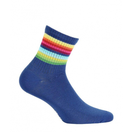 Ponožky so vzorom WOLA FARBY DÚHY modré