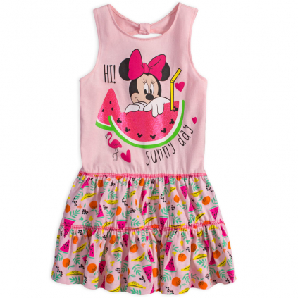 Dievčenské šaty DISNEY MINNIE SUNNY DAY ružové