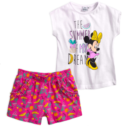 Dievčenský komplet DISNEY MINNIE FRUIT biely