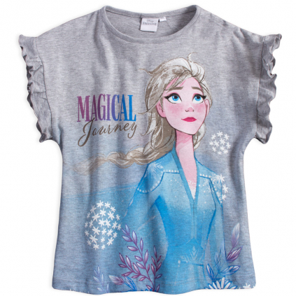 Dievčenské tričko DISNEY FROZEN MAGICAL JOURNEY šedé