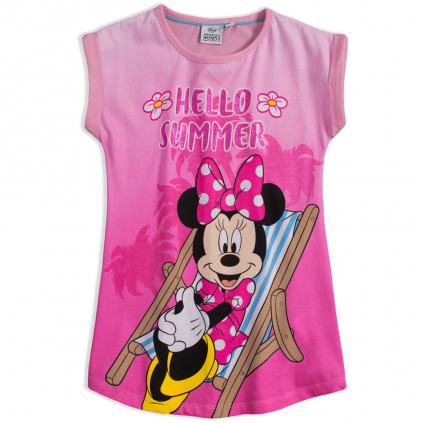 Dievčenská nočná košeľa DISNEY MINNIE HELLO SUMMER pink