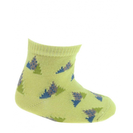 Chlapčenské dojčenské ponožky WOLA STROMY zelené