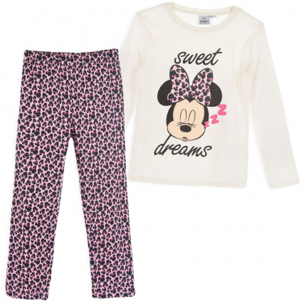 Dievčenské pyžamo DISNEY MINNIE SWEET DREAMS biele