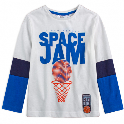 Chlapčenské tričko SPACE JAM  SLAM DUNK biele