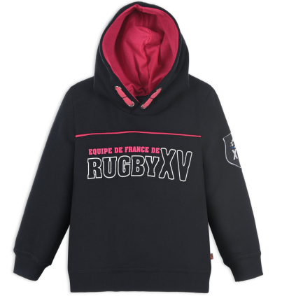 Detská mikina RUGBY ružová potlač