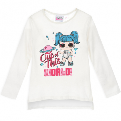 Dievčenské tričko L.O.L. SURPRISE OUT OF WORLD biele
