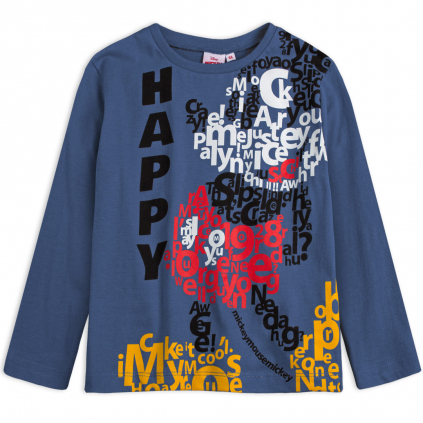 Chlapčenské tričko MICKEY MOUSE HAPPY modré