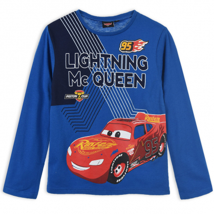 Chlapčenské tričko s dlhými rukávmi DISNEY CARS PISTON CUP modré