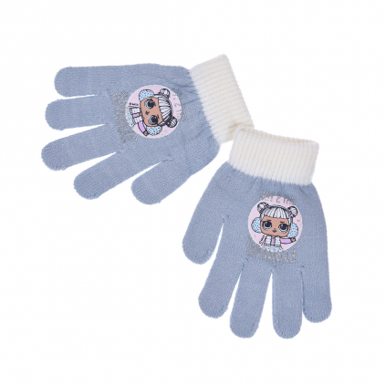 Dievčenské rukavice L.O.L.SURPRISE SPARKLE modré