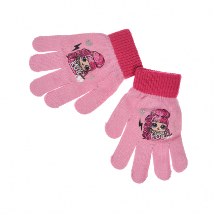 Dievčenské rukavice L.O.L.SURPRISE SPARKLE ružové pink