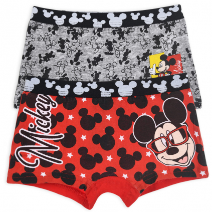 Chlapčenské boxerky  MICKEY MOUSE BIO bavlna červené