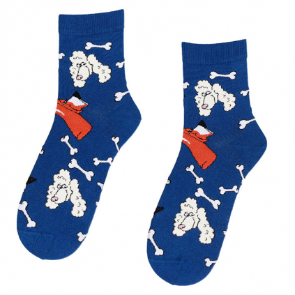 Detské vzorované ponožky GATTA PSÍČKOVIA modré