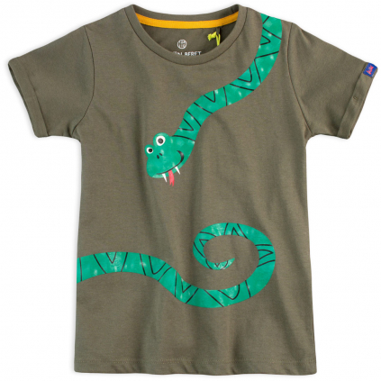 Chlapčenské tričko z BIO bavlny LEMON BERET WILD SAFARI khaki