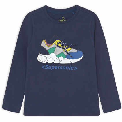 Chlapčenské tričko z BIO bavlny LEMON BERET SUPERSONIC modré