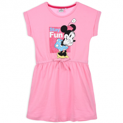 Dievčenské šaty DISNEY MINNIE STAY FUN ružové