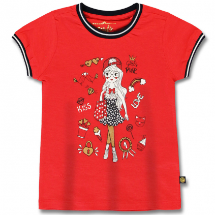 Dievčenské tričko LEMON BERET GIRLS PWR červené