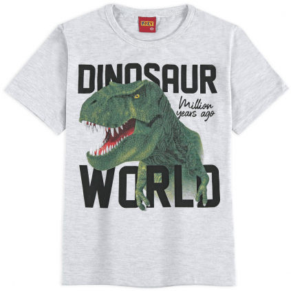 Chlapčenské tričko KYLY DINO WORLD šedé