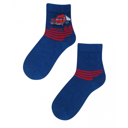 Chlapčenské vzorované ponožky GATTA ROUTE 66 modré