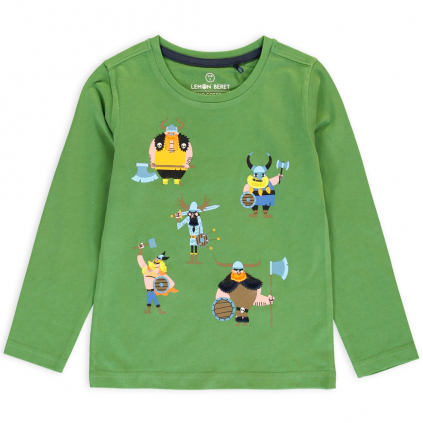 Chlapčenské tričko z BIO bavlny LEMON BERET VIKINGOVIA zelené