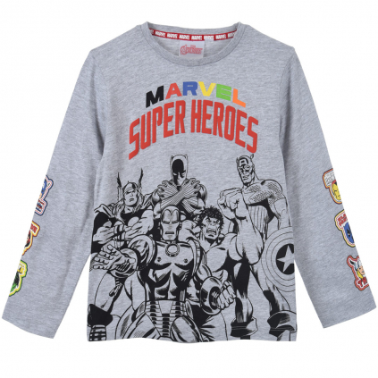 Chlapčenské tričko AVENGERS SUPER HEROES šedé