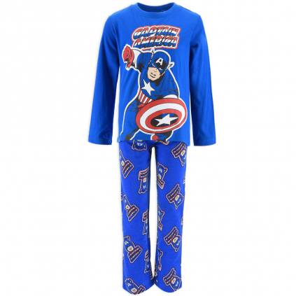 Chlapčenské pyžamo AVENGERS KAPITÁN AMERIKA modré