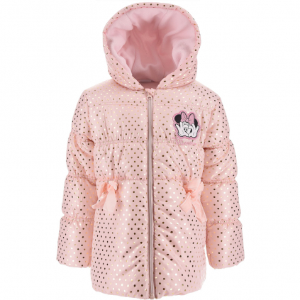 Dievčenská zimná bunda DISNEY MINNIE svetlo ružová