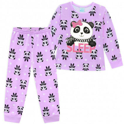 Dievčenské pyžamo KYLY PANDA fialové