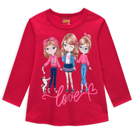 Dievčenské tričko KYLY GIRLS červené