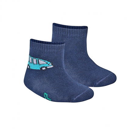 Dojčenské vzorované ponožky WOLA AUTOBUS modré