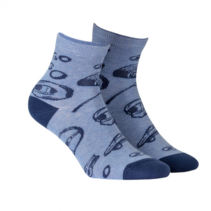 Chlapčenské vzorované ponožky WOLA GO modré