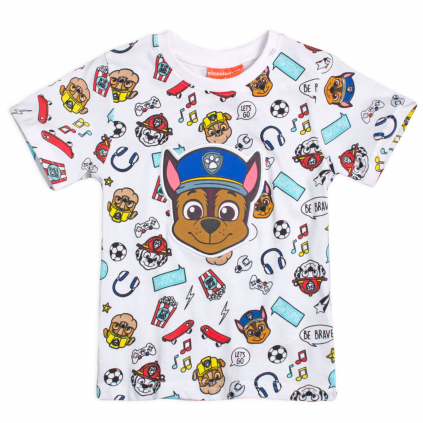 Chlapčenské tričko PAW PATROL CHASE biele