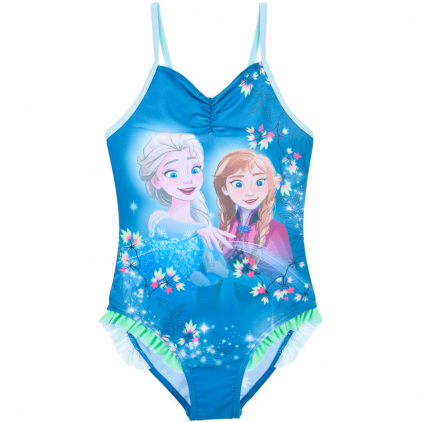 Dievčenské plavky DISNEY FROZEN ANNA s ELSOU modré