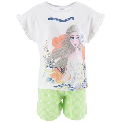 Dievčenské pyžamo DISNEY FROZEN SEASON bielo-zelené